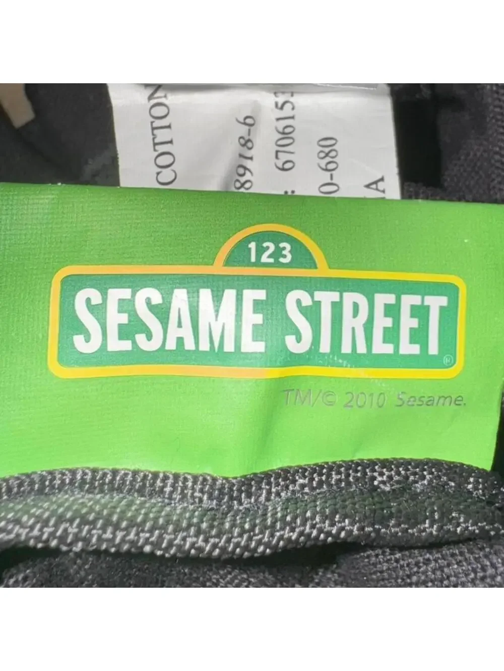 Vintage Y2K Tickle Me Elmo Sesame Street black cotton tote bag - Picture 4 of 5